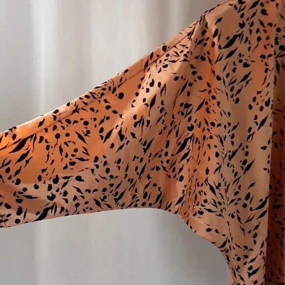 Marc New York Andrew Marc sz small peach black blouse 3/4 sleeve doleman sleeve* - Picture 10 of 12